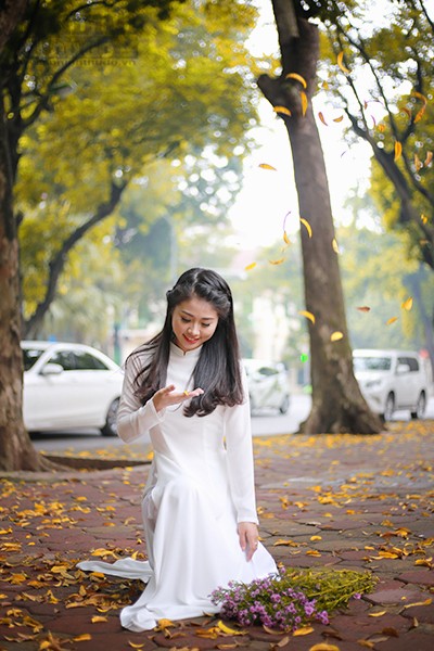 Nữ sinh Đại học PCCC đẹp dịu dàng trong tà áo dài truyền thống ảnh 10