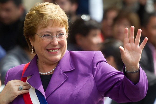 Tổng thống Chile Michelle Bachelet, (nhiệm kỳ 2006-2010 và 2014-đến nay)