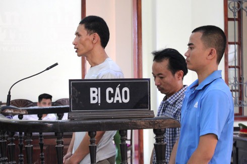 Hương, Hải và Trọng trong phiên xét xử ngày 26-9