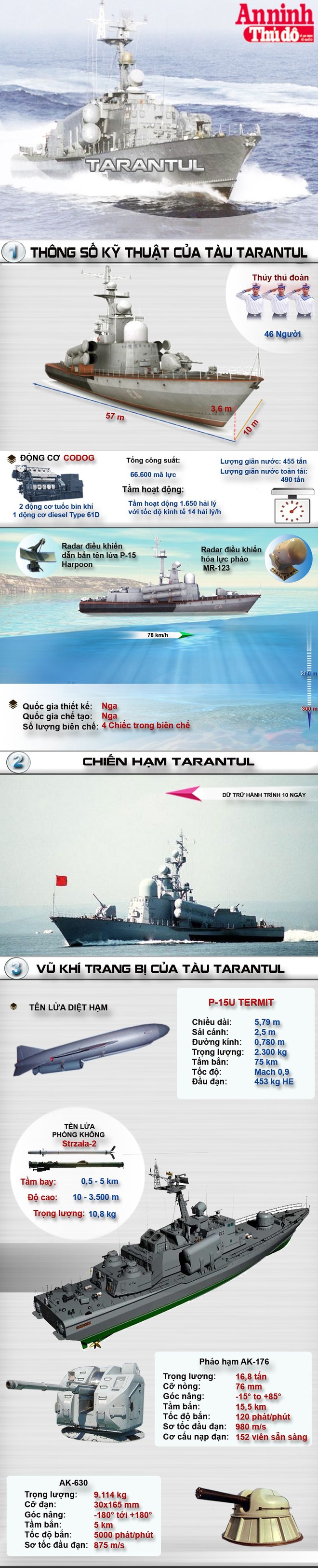 [Infographic] Tarantul- Sức mạnh kiếm sĩ canh biển Việt Nam ảnh 1
