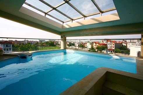 Biệt thự Hà Nội có bể bơi rộng trên sân thượng ảnh 11