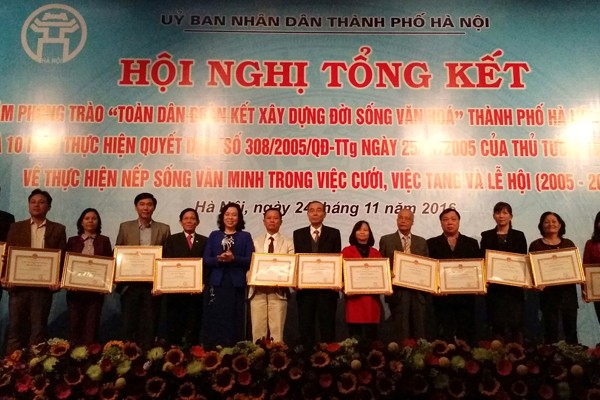 15 năm thực hiện phong trào "Toàn dân đoàn kết xây dựng đời sống văn hóa" thành phố Hà Nội ảnh 1