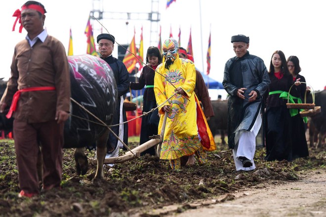 "Vua" xuống đồng trong lễ hội Tịch điền Đọi Sơn xuân Canh Tý 2020 ảnh 1