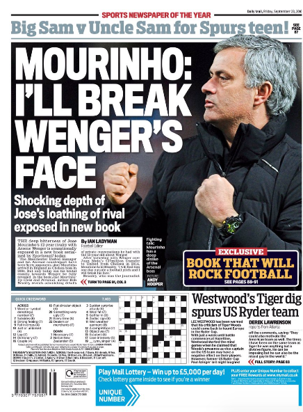 SỐC: Mourinho dọa "đấm vỡ mặt" Wenger ảnh 2