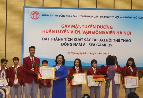 Hà Nội tặng Bằng khen, thưởng mỗi vận động viên đoạt Huy chương vàng SEA Games 55 triệu đồng ảnh 2