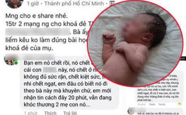 Đề nghị Công an điều tra vụ đăng facebook sai sự thật về sinh con "thuận tự nhiên" ảnh 1