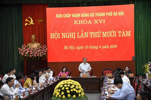 Bí thư Thành ủy Hà Nội Hoàng Trung Hải chủ trì hội nghị