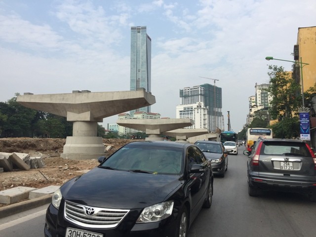 Tổ chức lại giao thông một số tuyến đường như Kim Mã, Vạn Bảo... để thi công dốc hầm đường sắt đô thị Nhổn- Ga Hà Nội