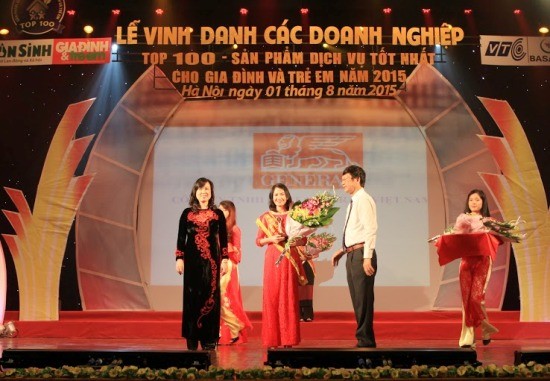 Generali Việt Nam: Top 100 Sản phẩm, dịch vụ tốt nhất cho gia đình năm 2015 ảnh 1