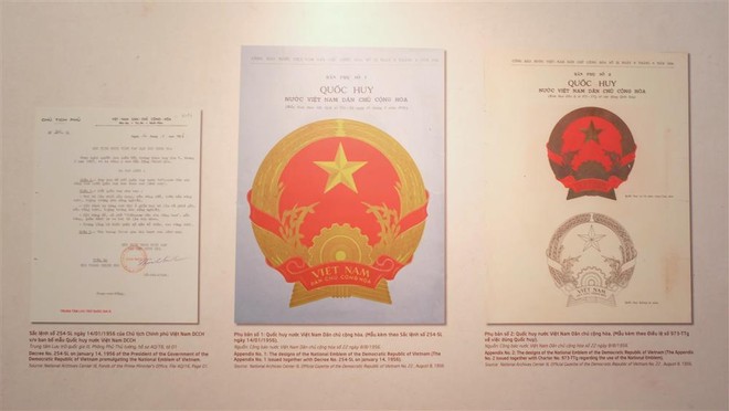 Chiêm ngưỡng bản gốc mẫu phác thảo Quốc huy Việt Nam do họa sĩ Bùi Trang Chước thực hiện ảnh 1