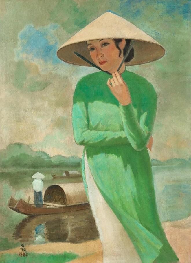 "Người phụ nữ đội nón đứng bên sông" của Mai Trung Thứ sẽ phá vỡ kỷ lục của tranh Việt? ảnh 2