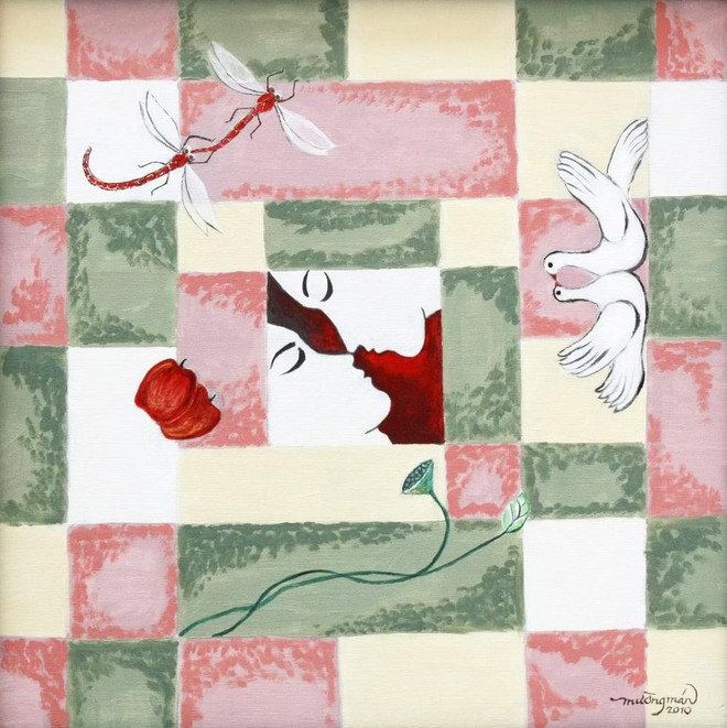 Nhà văn Mường Mán bày tranh