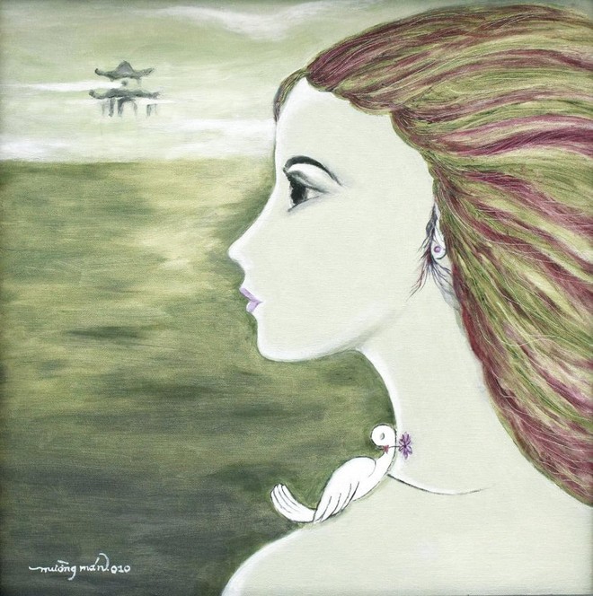 Nhà văn Mường Mán bày tranh