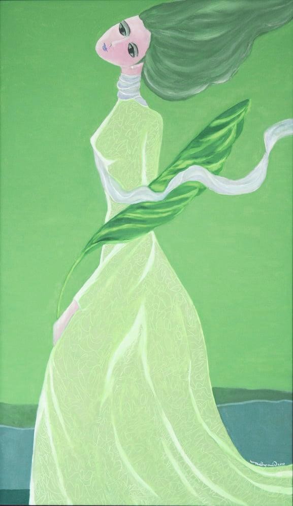 Nhà văn Mường Mán bày tranh