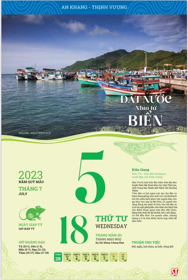Quảng bá vẻ đẹp biển đảo Việt Nam trên bộ lịch bloc năm 2023 ảnh 10