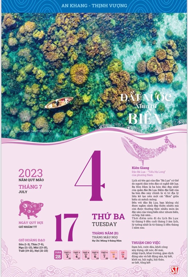 Quảng bá vẻ đẹp biển đảo Việt Nam trên bộ lịch bloc năm 2023 ảnh 9