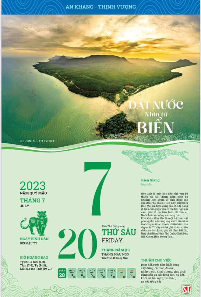 Quảng bá vẻ đẹp biển đảo Việt Nam trên bộ lịch bloc năm 2023 ảnh 5