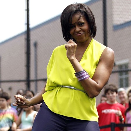 Đệ nhất phu nhân Michelle Obama nhảy múa cùng học sinh ảnh 6