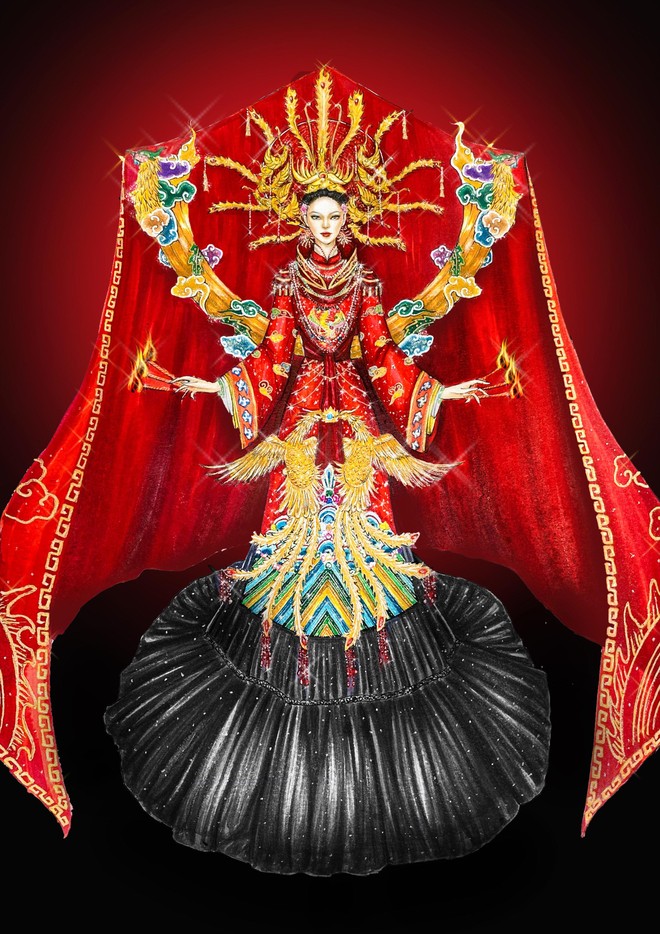 Tiết lộ một số thiết kế mẫu trang phục dân tộc độc đáo tại "Miss Grand Vietnam 2022" ảnh 15