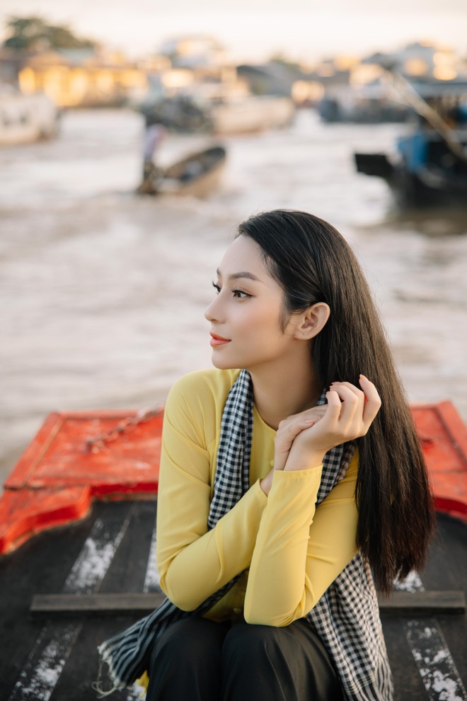 Lâm Thu Hồng muốn giới thiệu áo bà ba tại đấu trường "Miss Globe 2022" ảnh 23