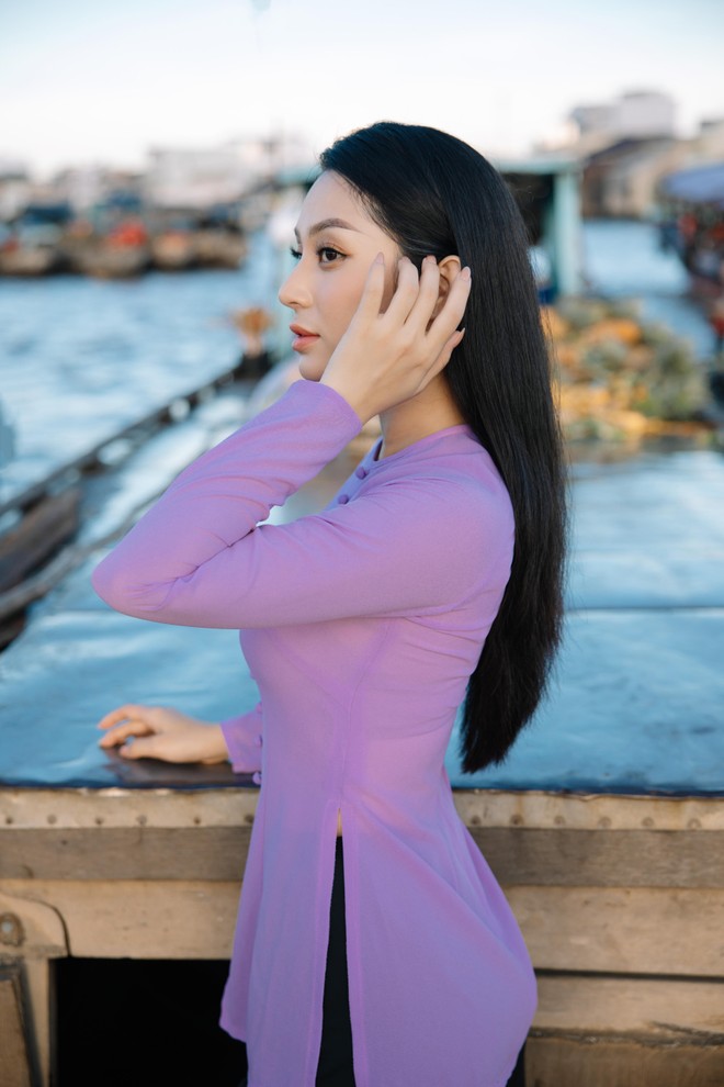 Lâm Thu Hồng muốn giới thiệu áo bà ba tại đấu trường "Miss Globe 2022" ảnh 19