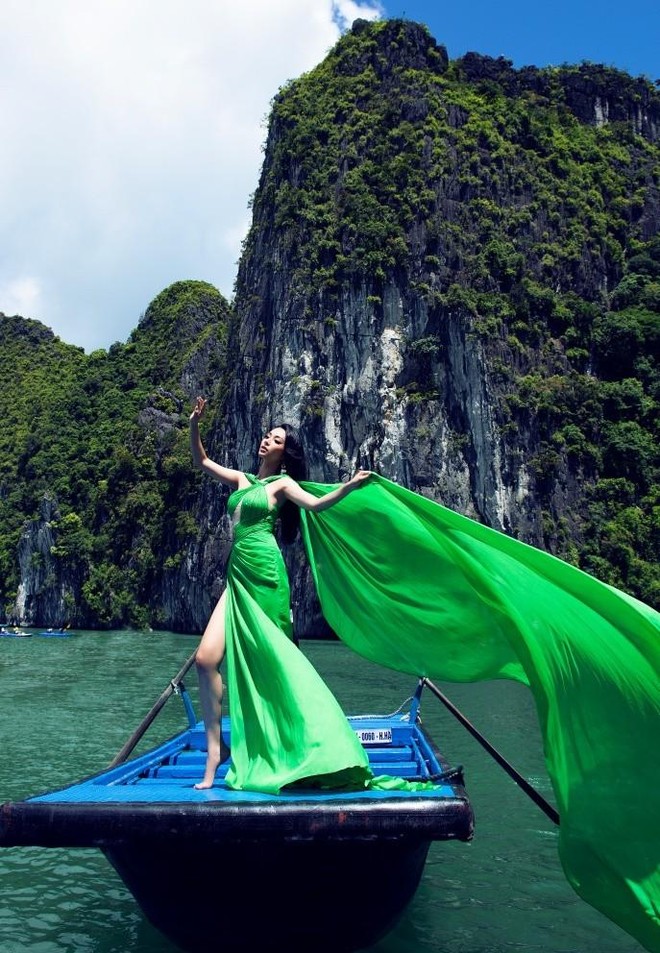 Đại diện nhan sắc Việt quảng bá vịnh Hạ Long tại "Hoa hậu Hoàn cầu 2022" ảnh 1