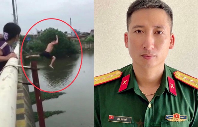 Bộ trưởng Bộ Quốc phòng gửi Thư khen Thượng úy cứu cô gái bị đuối nước trên sông Đáy ảnh 1