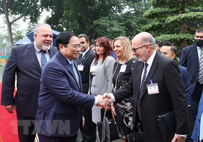 Thủ tướng Phạm Minh Chính chủ trì lễ đón Thủ tướng Cuba Manuel Marrero Cruz thăm hữu nghị chính thức Việt Nam ảnh 12