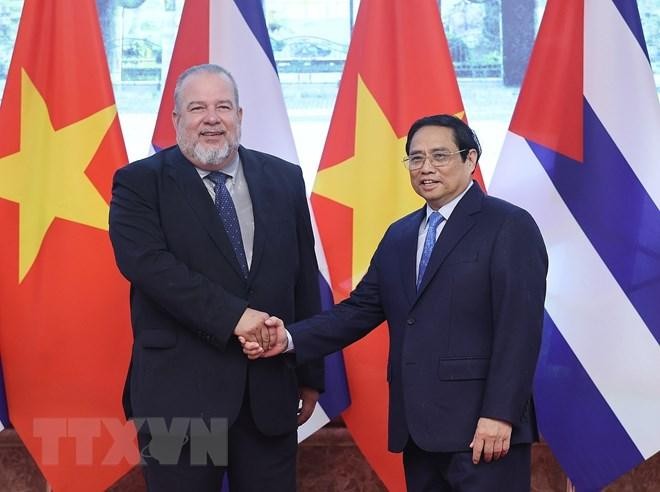 Thủ tướng Phạm Minh Chính chủ trì lễ đón Thủ tướng Cuba Manuel Marrero Cruz thăm hữu nghị chính thức Việt Nam ảnh 14