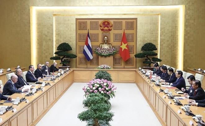 Thủ tướng Phạm Minh Chính chủ trì lễ đón Thủ tướng Cuba Manuel Marrero Cruz thăm hữu nghị chính thức Việt Nam ảnh 19