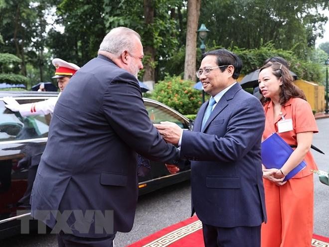 Thủ tướng Phạm Minh Chính chủ trì lễ đón Thủ tướng Cuba Manuel Marrero Cruz thăm hữu nghị chính thức Việt Nam ảnh 3