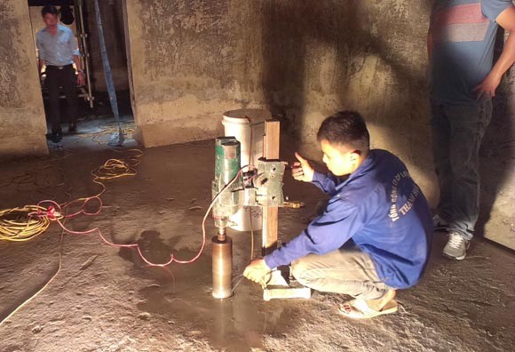 Khoan nền bể ngầm Nam Đô khắc phục thấm nước ảnh 1