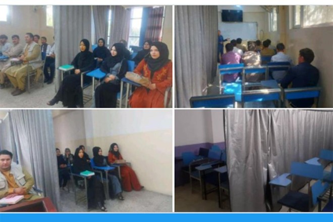 Chuyện lạ ở Afghanistan: Lớp học giăng màn che ngăn sinh viên nam - nữ ảnh 1