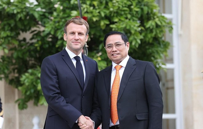 Thủ tướng Phạm Minh Chính hội kiến Tổng thống Pháp Emmanuel Macron ảnh 2