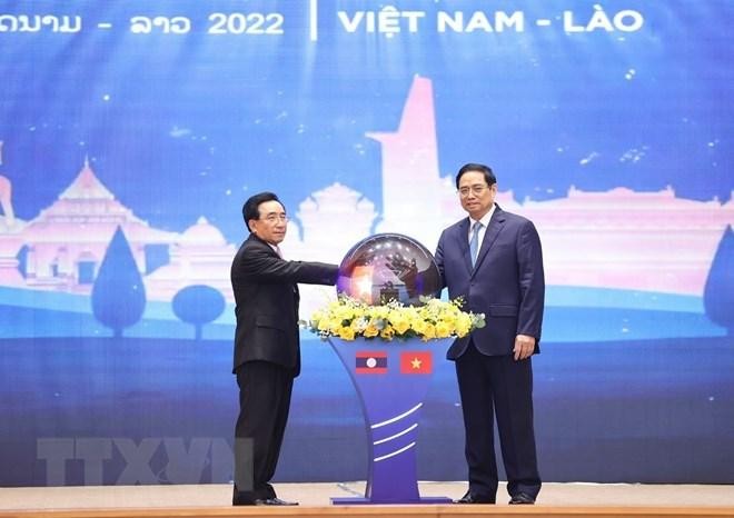 Thủ tướng Phạm Minh Chính hội đàm với Thủ tướng Lào Phankham Viphavanh ảnh 4