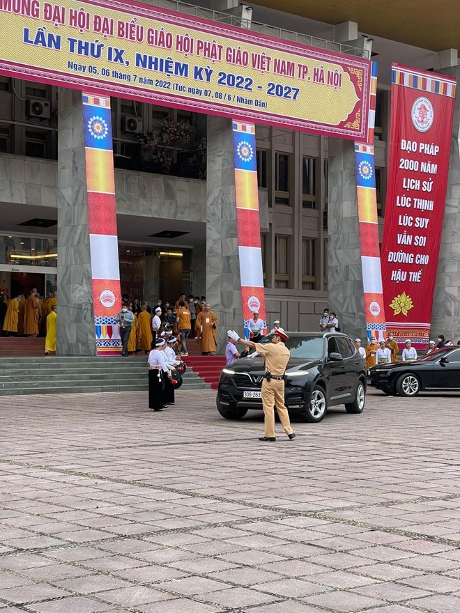 Công an Hà Nội bảo đảm tốt an ninh trật tự Đại hội đại biểu Phật giáo TP Hà Nội nhiệm kỳ 2022 - 2027 ảnh 1