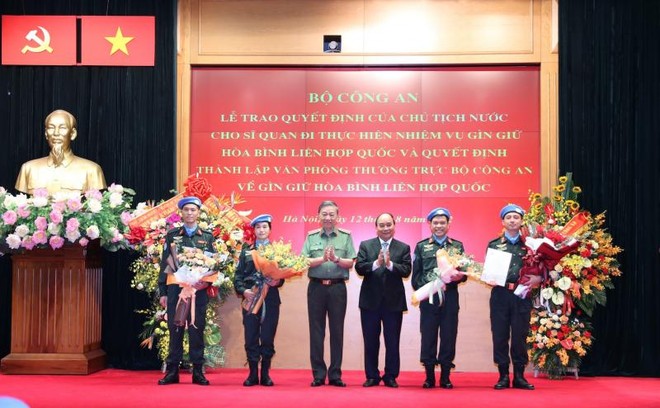 Bốn sỹ quan Công an nhân dân Việt Nam tham gia thực hiện nhiệm vụ quốc tế ảnh 1