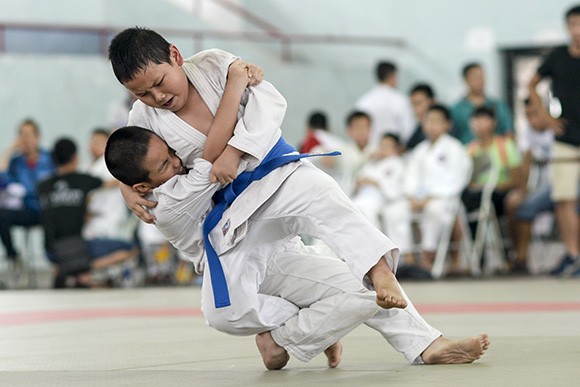 Ấn tượng giải Judo thanh thiếu niên Hà Nội ảnh 1