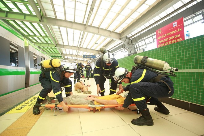 Diễn tập chữa cháy và cứu nạn, cứu hộ tại ga Yên Nghĩa ảnh 7