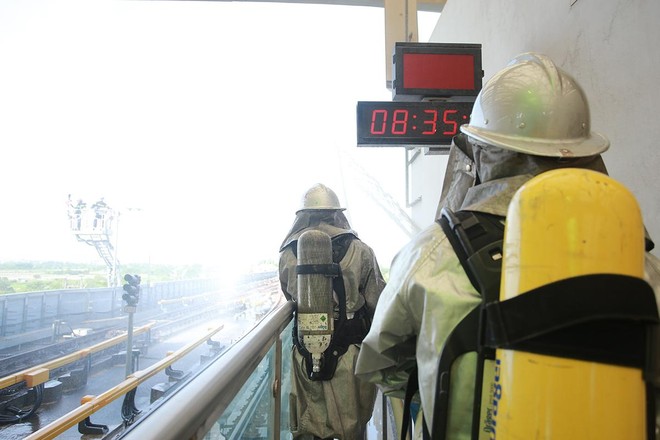 Diễn tập chữa cháy và cứu nạn, cứu hộ tại ga Yên Nghĩa ảnh 8