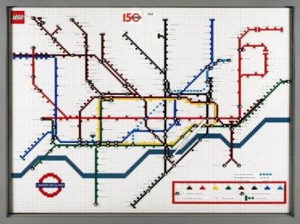 Anh: Bản đồ tàu điện ngầm bằng Lego ảnh 1