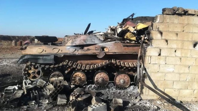 Thổ Nhĩ Kỳ tấn công phá hủy xe bọc thép của SAA ở Đông Bắc Syria ảnh 1