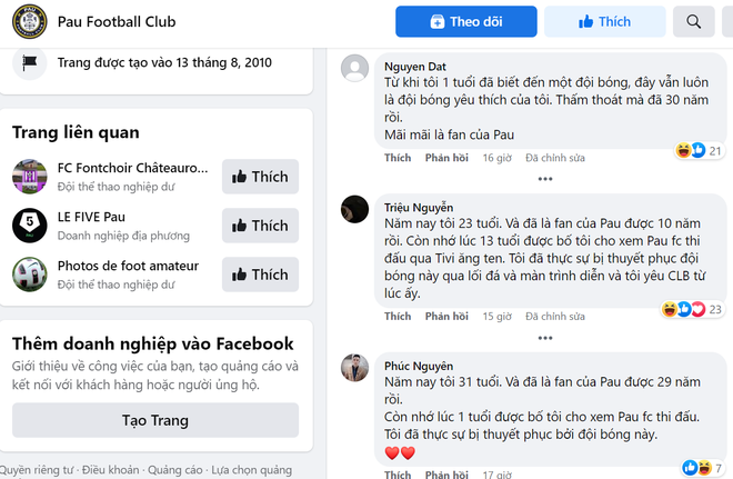 CĐV Việt Nam 'làm loạn' fanpage của Pau FC vì Quang Hải ảnh 1