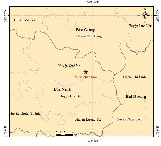 Bắc Ninh ghi nhận động đất 3 độ Richter ảnh 1