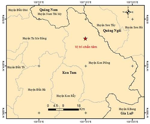 Một ngày, huyện Kon Plông xuất hiện liên tiếp 8 trận động đất ảnh 1