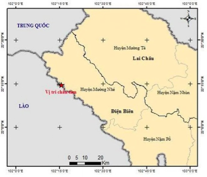 Động đất cường độ 3,6 richter ở giáp biên giới Việt- Lào ảnh 1