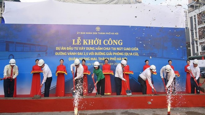 Khởi công xây dựng hầm chui nút giao Giải Phóng- Kim Đồng gần 780 tỷ đồng ảnh 1