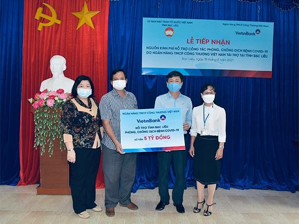 VietinBank hỗ trợ tỉnh Bạc Liêu 5 tỷ đồng phòng, chống dịch Covid-19 ảnh 1