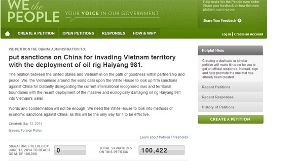 Vượt mốc 100.000 chữ ký đề nghị chính quyền Mỹ trừng phạt Trung Quốc ảnh 1