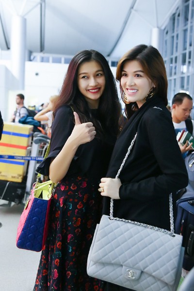 Dàn Hoa hậu và người mẫu Việt hội ngộ sân bay lên đường sang Ý ảnh 5